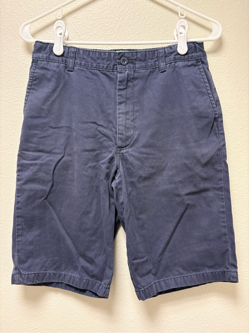 Class Club Boys/Teen Blue Solid Chino Cotton Twill Flat Front Zip Pockets 18